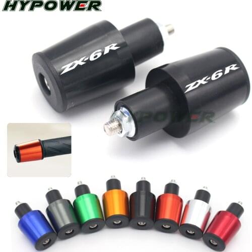 For Kawasaki Ninja ZX6R / ZX636R / ZX6RR 2000-2017 Motorcycle Accessories 7/8'' 22MM Handlebar Grips Handle Bar Cap End Plugs
