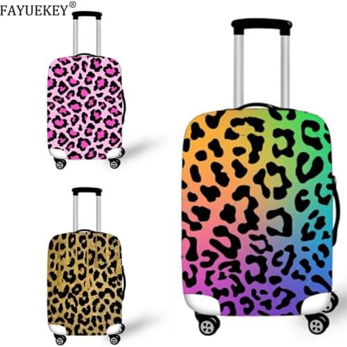 Leopard design print luggage cover travel Accessories suitable for 18-32 inch suitcase Waterproof luggage protective cover