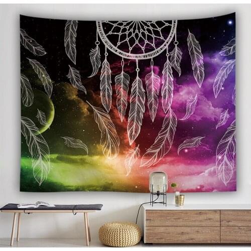 Home Decor Tapestry Creative Novelty Dreamcatcher Printed Wall Hanging Living Room Decor Functional Picnic Table Chic Valance