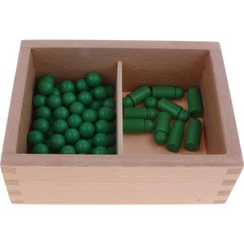 Montessori Mathematics Material Multiplication Beads Board Teaching Aids for Kids Preschool Children, Birthday Gift