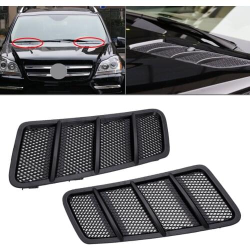DWCX 2pcs Black Left & Right Hood Air Vent Grille Fit For Benz W166 GL GL350 GL450 ML ML350 ML550 ML63 AMG 2012-2014 2015