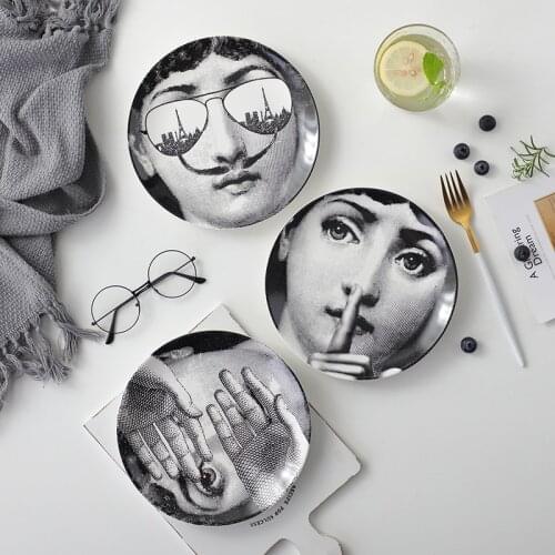 Ceramic Wall Hanging Decorative Plate Dish Retro Design Classical And Elegant restaurant hotel home Decor