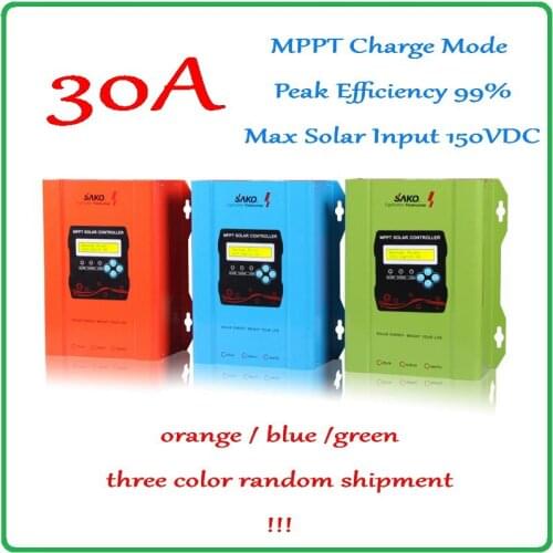 30A MPPT Solar Charge Controller 12V 24V 48V Auto-work LCD Display with 99% peak efficiency PV Panel Battery MPPT Regulator