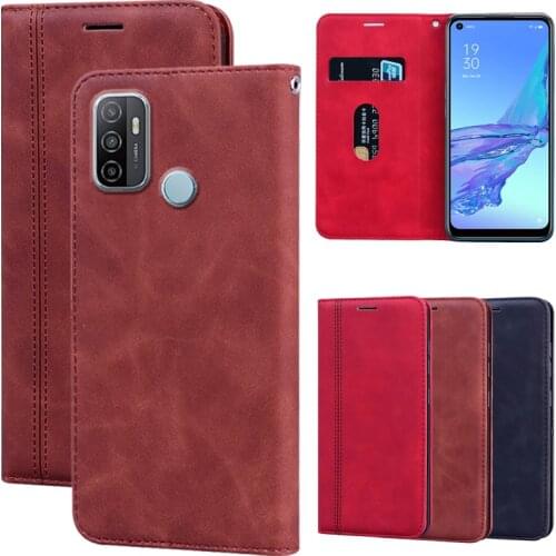 For OPPO A53 2020 чехол Leather Flip Case Cover Telefon Wallet Capa Funda Oppo A53 CPH2127 Case Magnetic Protector Shell Cover