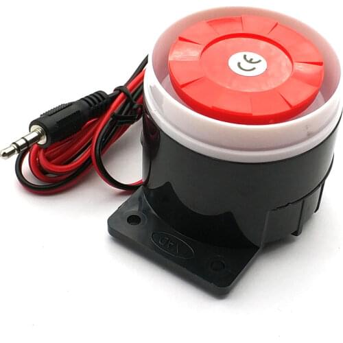 Mini Wired Siren Horn For Wireless Home Alarm Security System 120 dB loudly siren Description: At 120dbs, this siren will not o