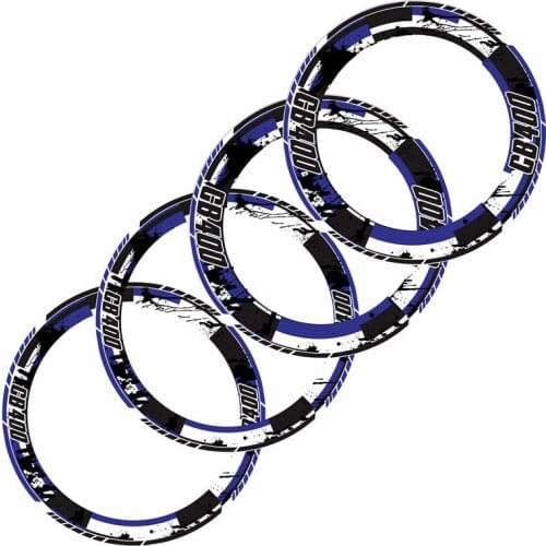 Motorcycle Sticker Tire 4 X Thick Edge Rim Sticker Stripe Decal Fit all HONDA CB400 CB 400