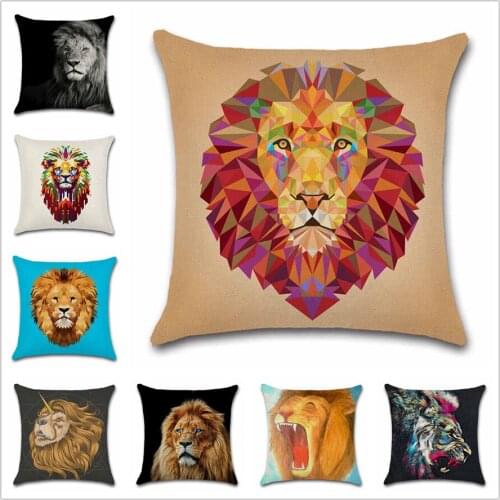 The king of the prairie lion leo printed pillowcase Decoration home sofa chair seat decor room friend kids gift cushion cover