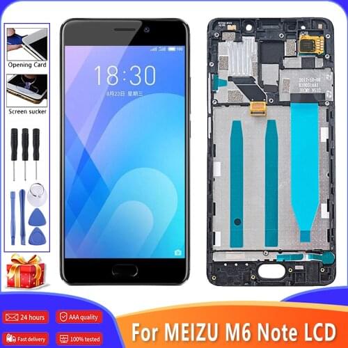 5.5'' Original LCD With Frame For MEIZU M6 Note LCD Display Touch Screen Digitizer Replacement LCD For MEILAN NOTE 6 M721H M721Q