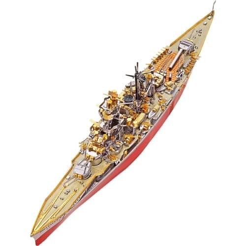 Piececool KONGOU Battleship Boat Model 3D laser cutting Jigsaw puzzle DIY Metal model Nano Puzzle Kids Educational Puzzles Toys
