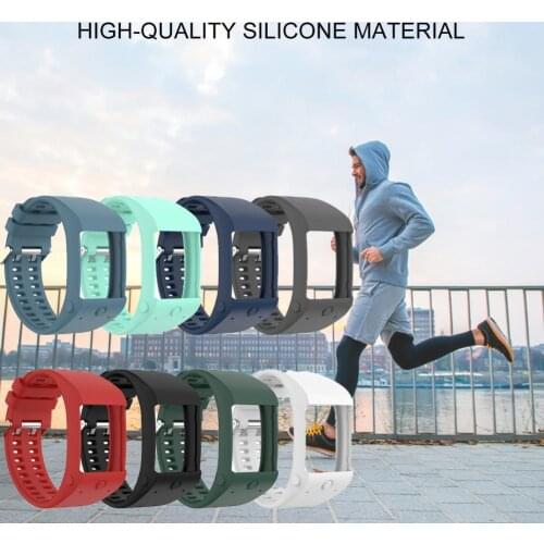 Watchband Replacement Adjustable Silicone Comfortable Wristwatch Band Strap for Polar M600