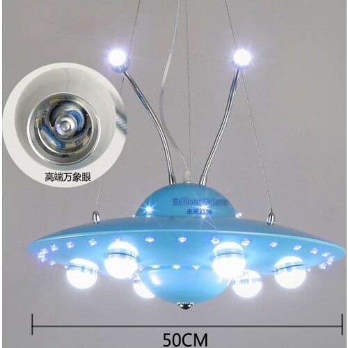 Pendant lamp LED UFO Cartoon Children bedroom Room boys bedroom lights LED 31W - 40W Ideas Flying Saucer Droplight 110V- 240V