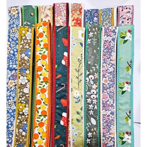 High Quality Handmade Cotton Fabric Stitching Thick Webbing Width 3CM Woven Jacquard Ribbon DIY Bag Belt Sewing Lace Accessories