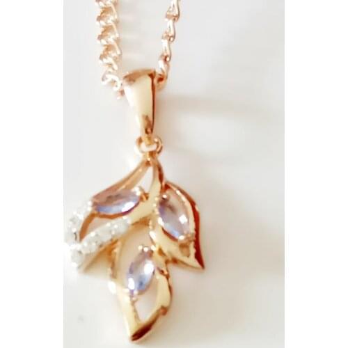 Office Women Pendant New Fashion 585 Rose Gold Color Jewelry Trendy Leaf Shape Women Pendants