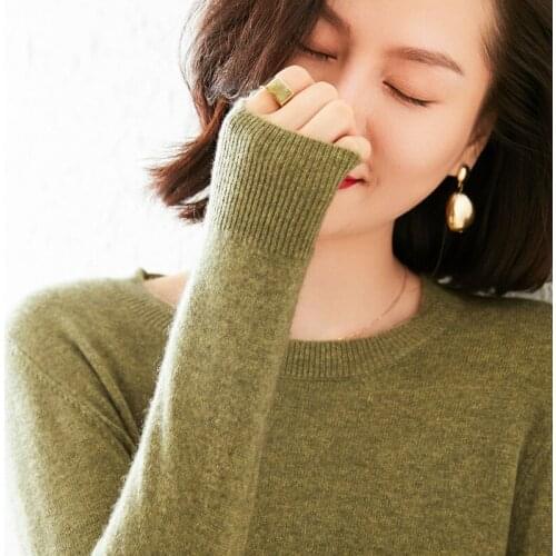 20Colors Women Sweater and Pullovers 100% Goat Cashmere Knitting Soft and Warm Oneck Jumpers Female Winter New Arrival Sweaters