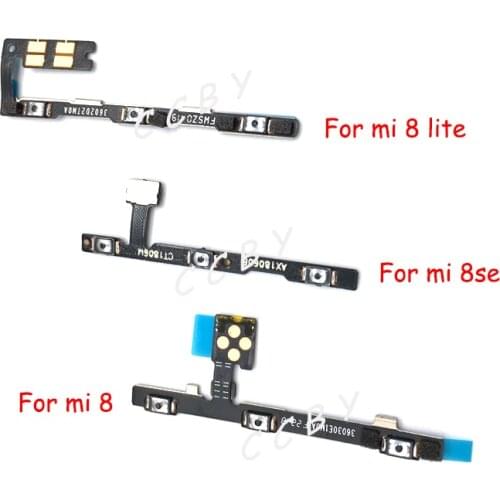 10pcs For Xiaomi 8 Mi8 Mi 8 Mi8 Lite Mi 8se Power On Off Volume Switch Side Button Key Flex Cable Replacement Parts