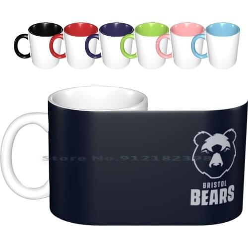 Bristol Bears Logo 2 Ceramic Mugs Coffee Cups Milk Tea Mug Bristol Bears Creative Trending Vintage Gift Bottle Cup