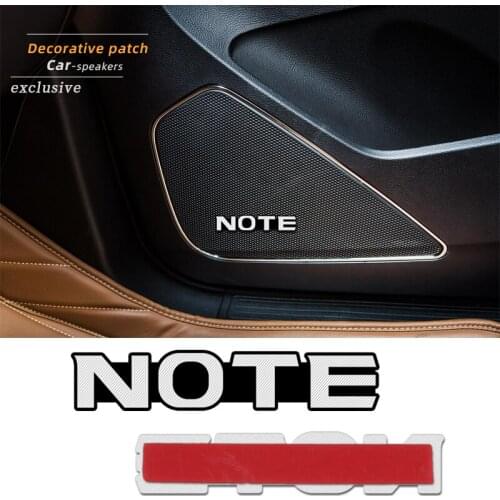 4pcs 3D aluminum speaker stereo speaker badge emblem Sticker for Nissan NOTE E11 E12 Accessories