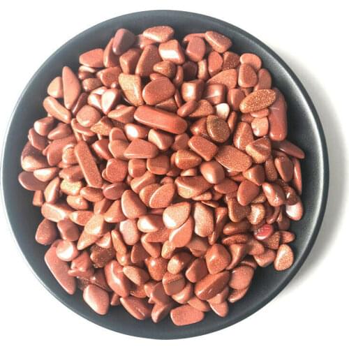 50g 3 Size Natural Goldstone Quartz Crystal Gold Sand Rock Chips Beads Healing Natural Stones and Minerals