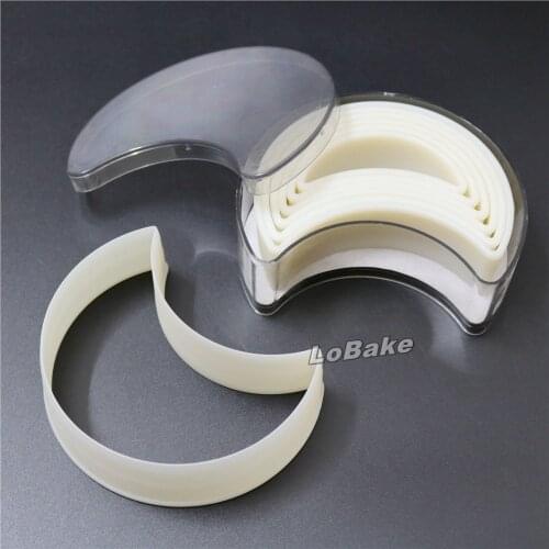 7pcs/set) Flat Edge Half-moon shape molds Round Shape Cake decoracao decoration Cookies Cutter for bakeware kitchen gadgets