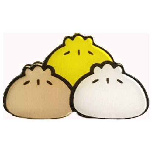 Bun Acrylic Womens Brooch Vintage Pins Cartoon Bread Broche Jewelry Badges New Year Gift Christmas Scarf Buckle