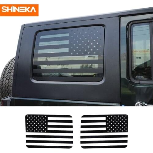 SHINEKA Car Stickers For Jeep Wrangler JK 4Doors Car Rear Window Decoration Stickers Accessories For Jeep Wrangler JK 2007-2010