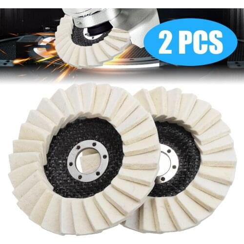 2pcs Louver Wool Buffing Wheel Stone Metal Surface Buffing Grinder Disc Tools Accessories 125*22mm