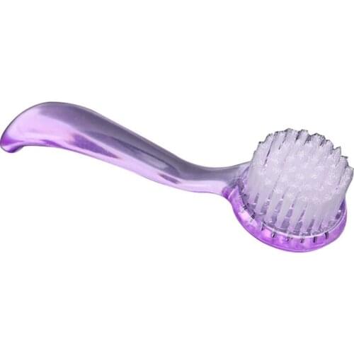 Hot sale 1Pc Plastic Long Handle Round Head Nail Art Remover Dust Cleaning Brush Manicure Tool easy to use