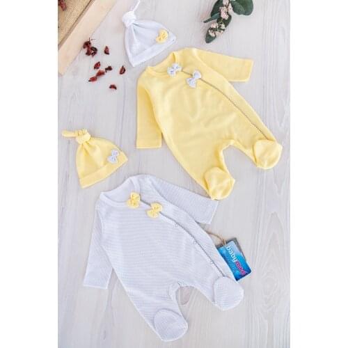Long Sleeve Double Baby Girl Jumpsuit Set