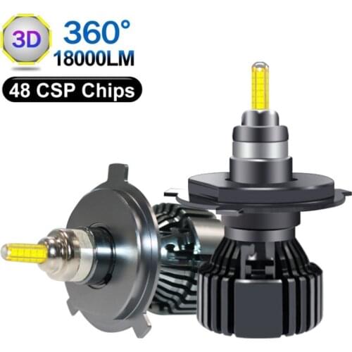 2 pcs NEW 120W 3D 16000 Lumens H1 H4 D1S D2S D3S D4S H7 9005 9006 H1 H11 CSP LED Chip High/Low Beam Led Headlight Bulb White