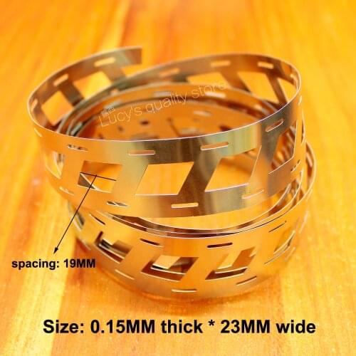 1M 18650 Power Li-ion Battery Pack Without Bracket Nickel Plated Nickel Plate 0.15 Thickness *23MM Wide Punching 20 String