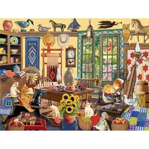 GATYZTORY Diy Oil Painting By Numbers Indoor Scenery Paint Kits On Canvas Drawing Artcraft For Adults Home Decors