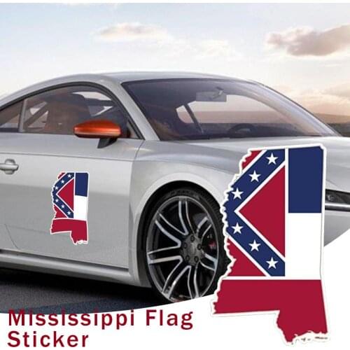 Mississippi USA State Map Flag Home Decal Vinyl Sticker Creative Auto Decal Cartoon Car Sticker Car Rear View Mirror