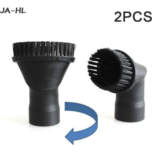 2pcs Black Vacuum Cleaner Attachment Round Dust Brush Bristle Brush Head 35mm High Quality New