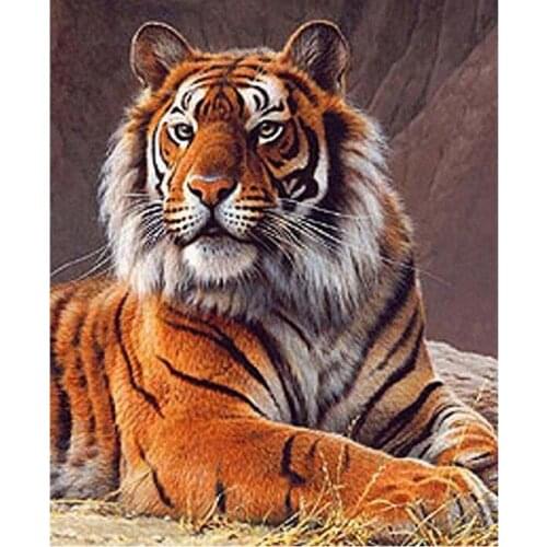 New 5D Diy Diamond Painting Animal Cross Stitch Full Square Round Diamond Embroidery Tiger Rhinestones Pictures Handicrafts