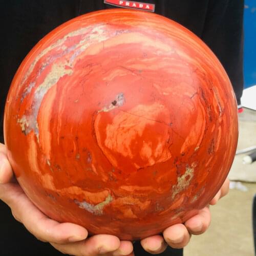 Treatment of natural red Jasper quartz ball crystal ball