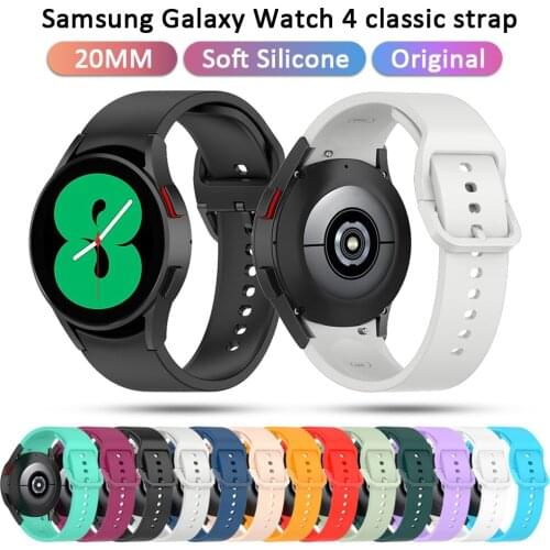 20mm Original Watch Strap For Samsung Galaxy Watch 4 40MM/44mm/classic 42MM/46mm/Watch3 41mm/Active 2/Gear sport/Gear S2 Classic