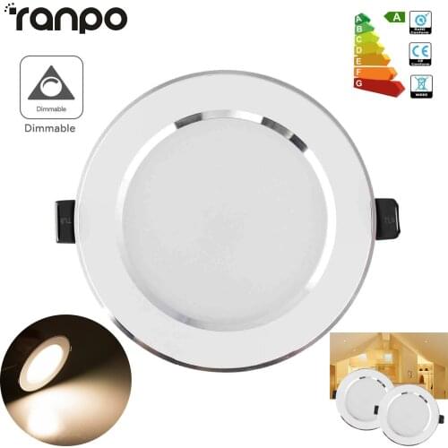 7W Dimmable LED Ceiling Down Light Recessed Panel Lamp Downlight Ultra Bright Cool White Warm White AC 220V Spotlight Bulb