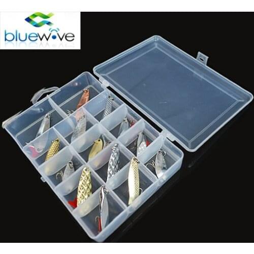 Promotion Freee Shipping-14pcs/lot with tackle box Metal Spoon Lures 5-14g. Total 14pcs