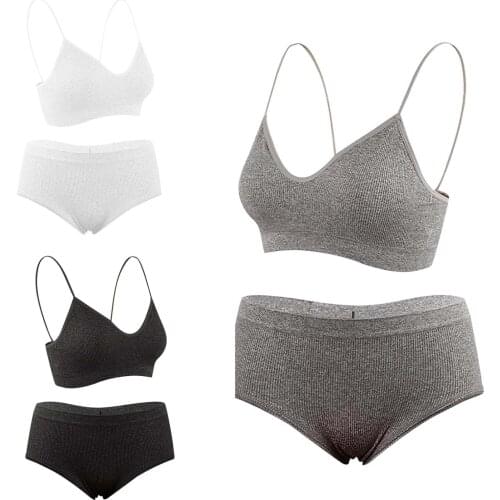 Sexy Womens Underwear Set Vest-Style Tube Top Push Up Bras Solid Color Underwear Set Womens Clothing lenceria sensual mujer g4