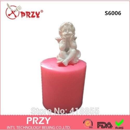 3d Silicone Mold Soap Mold Cupid Angel Candle Mold Hands on Face Handmade Diy for Cake Decorations S6006 Moulds Silicone Rubber