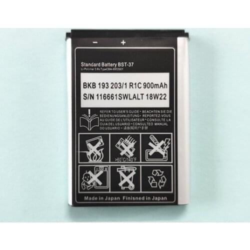 Replacement BST-37 Battery for Sony W810C W700C W710C K750C K610 W800 W810 W550C 900mAh Battery
