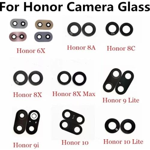 2PCS/Lot,Rear Back Camera Glass Lens Cover For Huawei Honor 6X 7X 8X MAX 8A 8C 9i 9 10 Lite Stickers Adhesive Replacement Parts