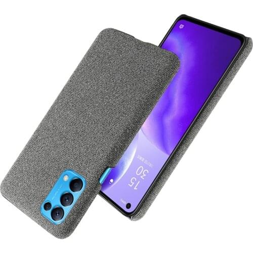 Slim Cloth Texture Cover For OPPO Reno 5 Case CPH2145 Fabric Antiskid Capa For OPPO Reno 5 Pro 5G CPH2201 Reno5 Pro+ Plus Funda
