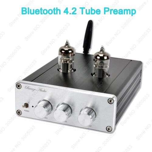 HiFi EF80 6AH6 Tube Preamplifier W/ Bluetooth 4.2 Wireless Lossless Audio Player 3.5mm Headphone Out FLAC APE WAV Player