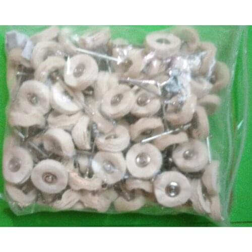 100 Pieces/Lot Dental Cloth Wheel White Cotton Brushes Rough for Dental Lab And Metal Tools Mini White Cloth Wheel With Handle