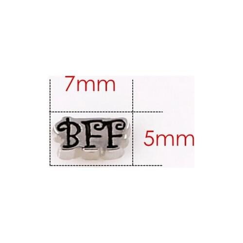 20PCS/lot DIY Alloy BFF Letter Words Floating Locket Charms For Memory Floating Lockets