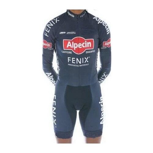 2020 Alpecin Fenix Team Blue Bodysuit Summer Cycling LONG Jersey Sets Bicycle Clothing MTB Maillot 20D GEL PAD Ropa Ciclismo