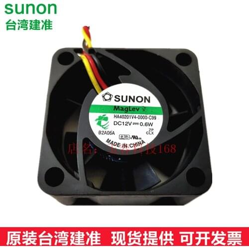 2pcs HA40201V4-0000-C99 40mm Fan for Sunon Maglev 4CM 40*40*20MM 4020 DC 12V 0.6W Super Silence Cooling Fan