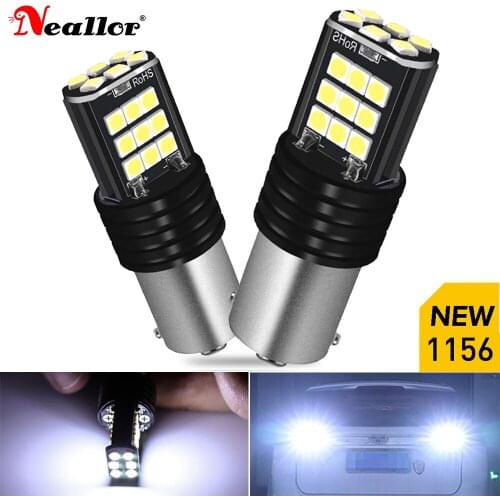 2X White 6000K Canbus No Error 1156 P21W BA15S 7506 S25 LED Bulb For Volkswagen VW MK6 Daytime Running Lights DRL 12V 24V Diode