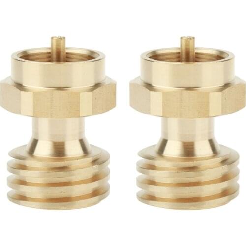 2xUniversal Brass Gas Bottle Propane Tank Adapter Converter Connector